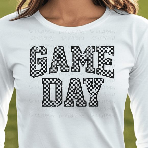 Checkered Game Day Black