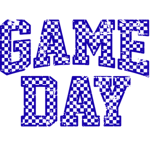 Checkered Game Day Blue