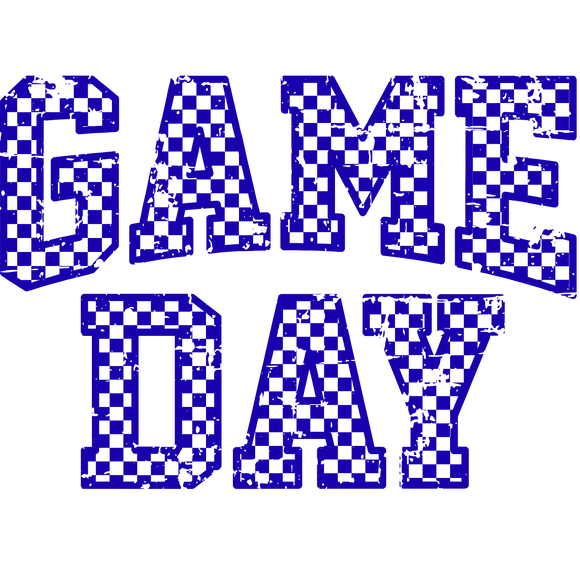 Checkered Game Day Blue