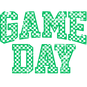 Checkered Game Day Green