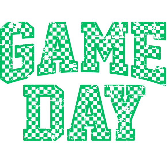 Checkered Game Day Green