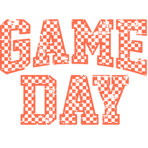 Checkered Game Day Orange