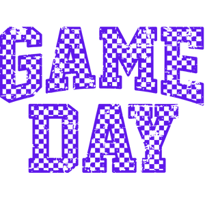 Checkered Game Day Purple