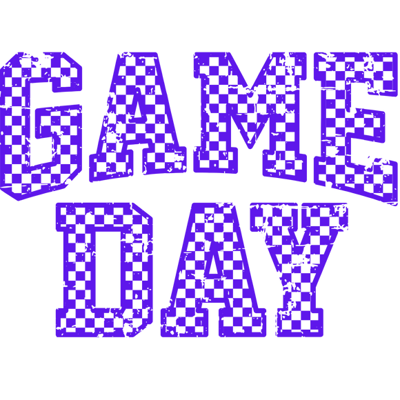 Checkered Game Day Purple