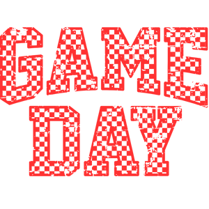 Checkered Game Day Red