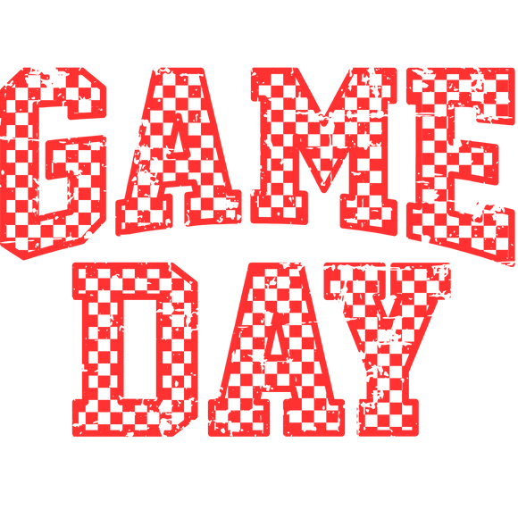 Checkered Game Day Red