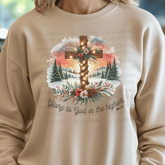 Christmas Light Cross