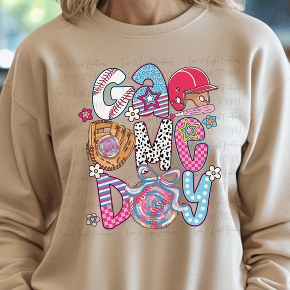 Colorful Baseball Game Day