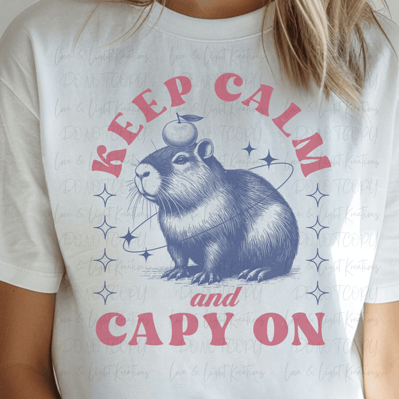 Colorful Keep Calm and Capy on