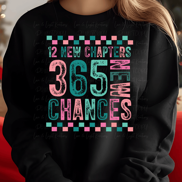 Colorful Retro 12 New Chapters 365 New Chances Distressed