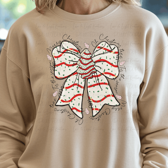 Coquette Christmas Tree Cakes Bow