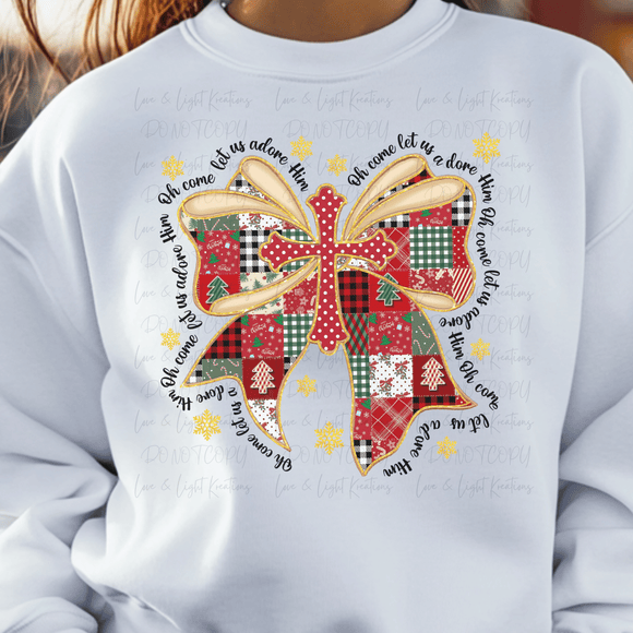 Coquette Oh Come Let Us Adore Him Bow