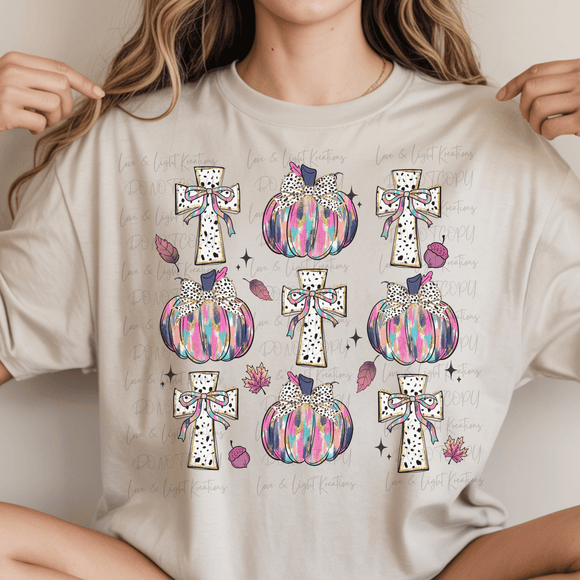 Paintstroke Cross and Pumpkin