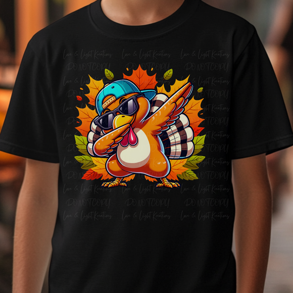 Dabbing Cartoon Turkey