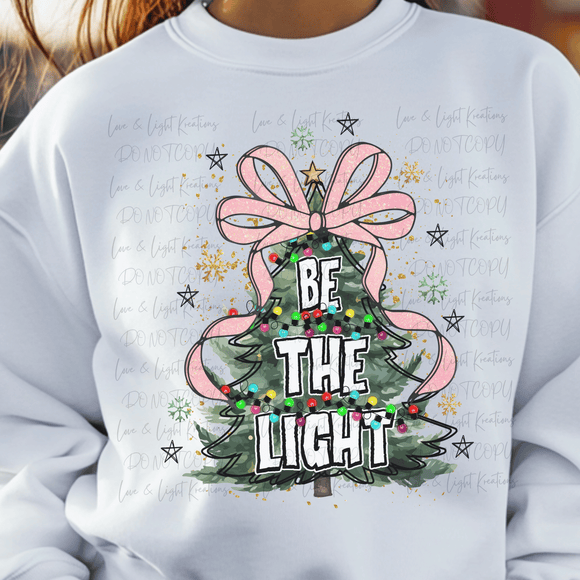 Doodle Coquette Bow Be the Light Tree