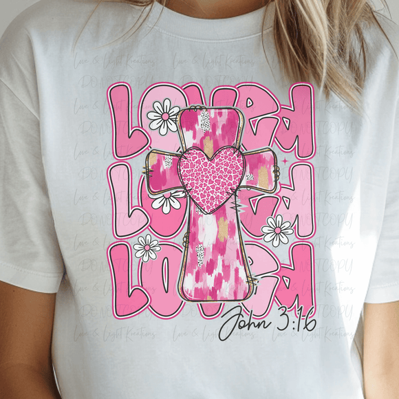 Duplicated Loved with Cross and Heart