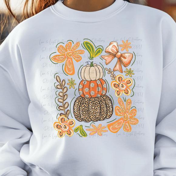 Fall Pumpkin Stack Doodle