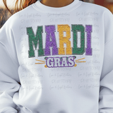 Faux Glitter Patch Mardi Gras
