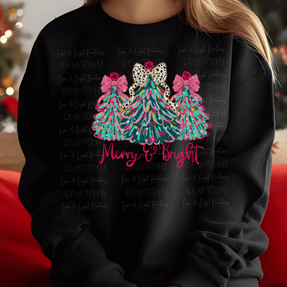 Faux Glitter Preppy Merry and Bright