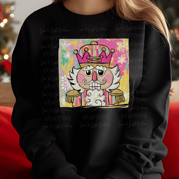 Faux Glitter Retro Nutcracker Doodle