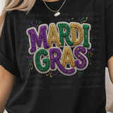Faux Knit Mardi Gras