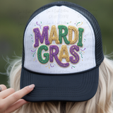 Faux Knit Mardi Gras