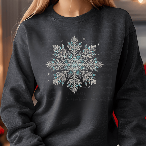 Faux Rhinestone Snowflake