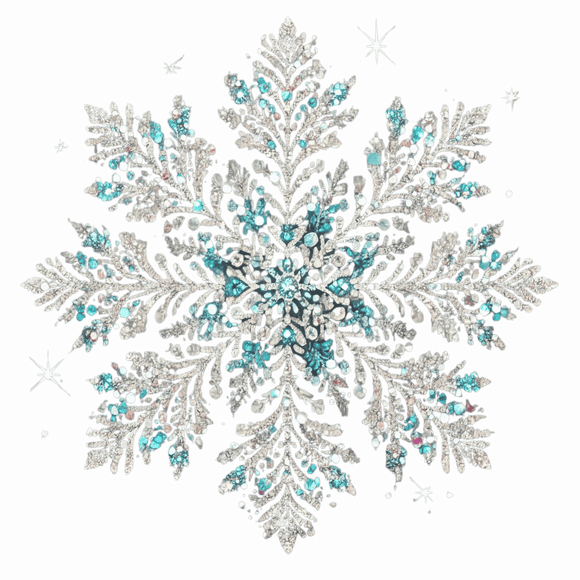 Faux Rhinestone Snowflake