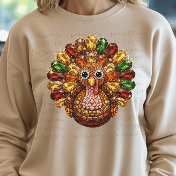 Faux Rhinestone Turkey