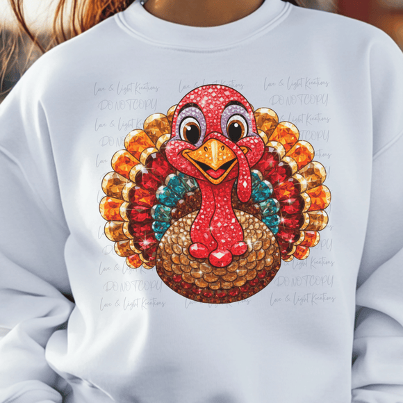 Faux Rhinestone Turkey
