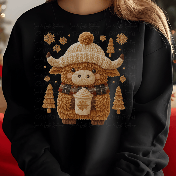 Faux Yarn Highland Cow