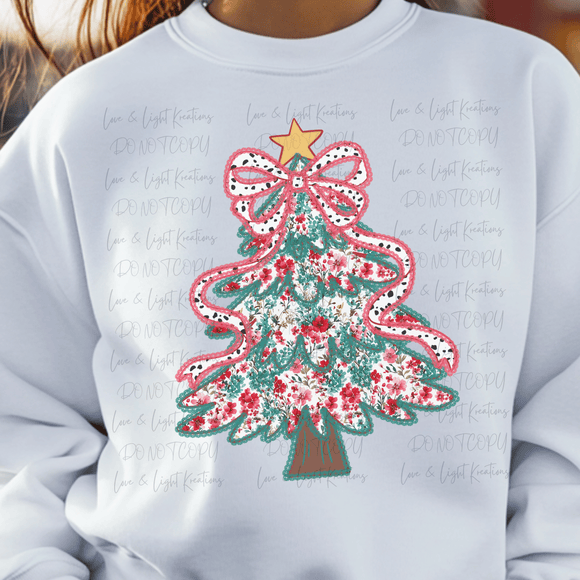 Floral Preppy Christmas Tree