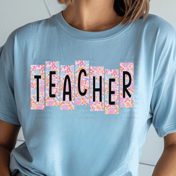 Floral Teacher Tiles