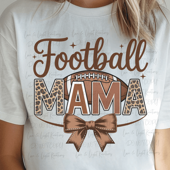 Coquette Bow Football Mama