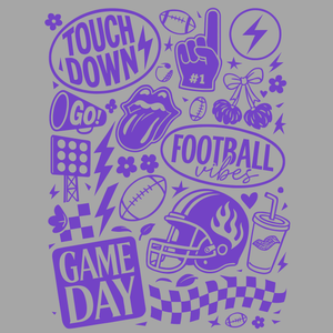Football Touchdown Game Day Purple