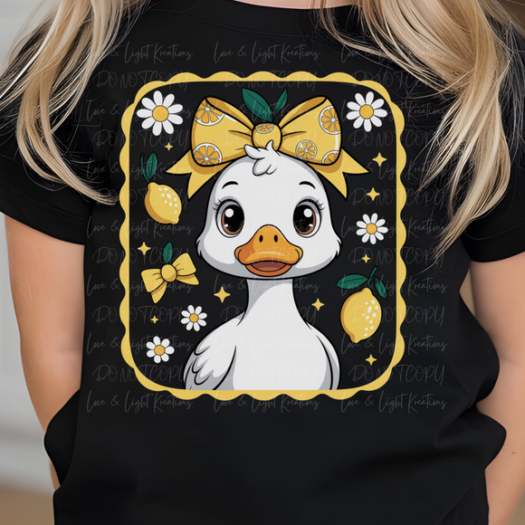 Frame Lemon Goose with Bow