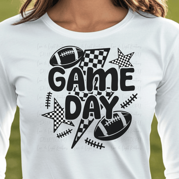 Game Day Football Black
