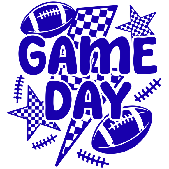Game Day Football Blue