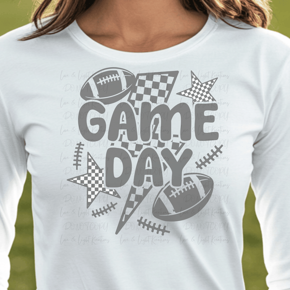 Game Day Football Grey