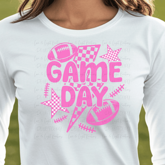 Game Day Football Pink