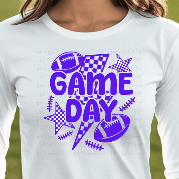 Game Day Football Purple