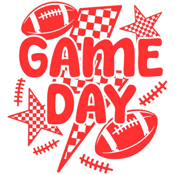 Game Day Football Red