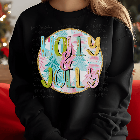 Glitter Holly and Jolly