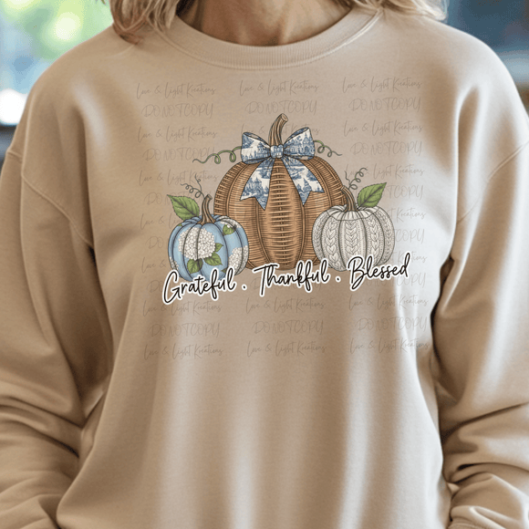 Grateful. Thankful. Blessed Fall Pumpkins