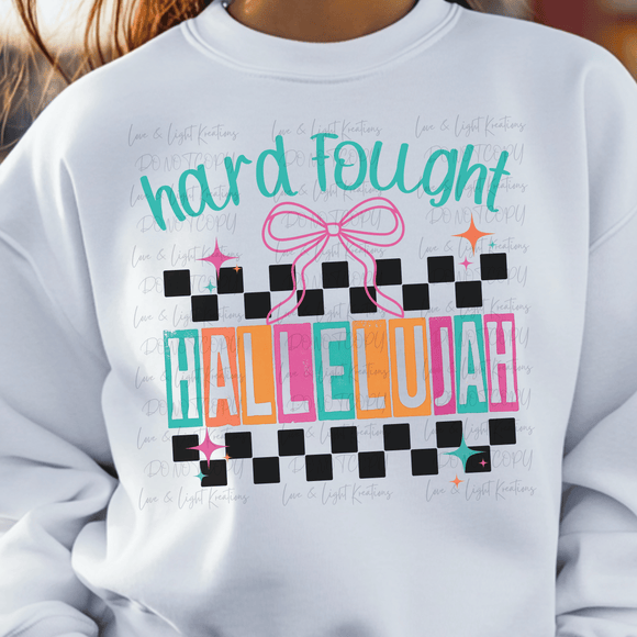 Hard Fought Hallelujah Black Checkered