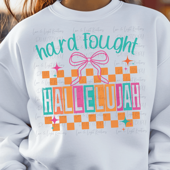 Hard Fought Hallelujah Pink Bow