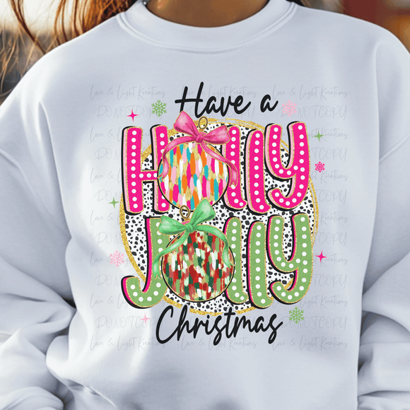 Have a Holly Jolly Christmas Ornaments and Glitter