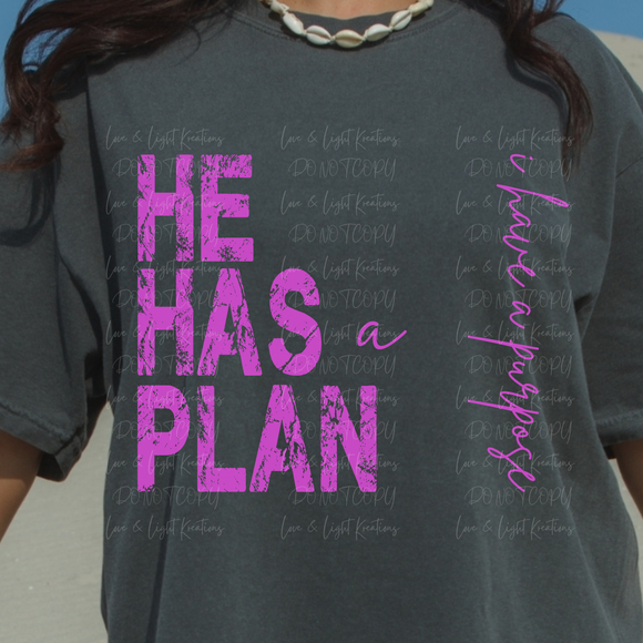 He Has  A Plan Purple