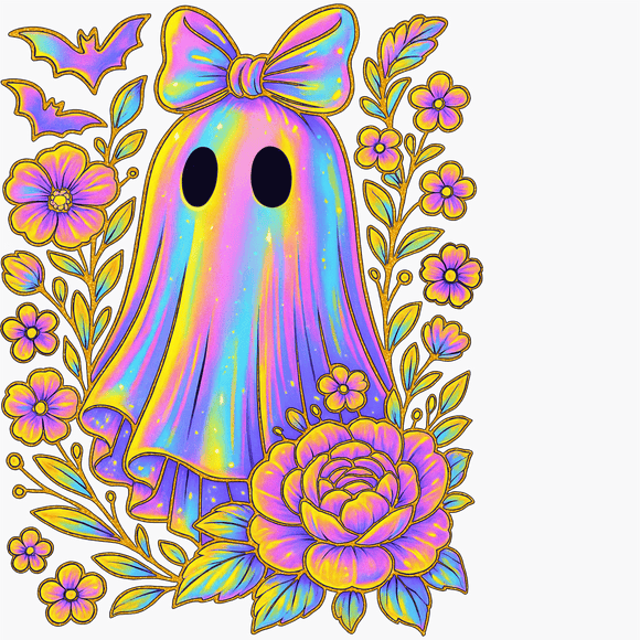 Iridescent Glitter Floral