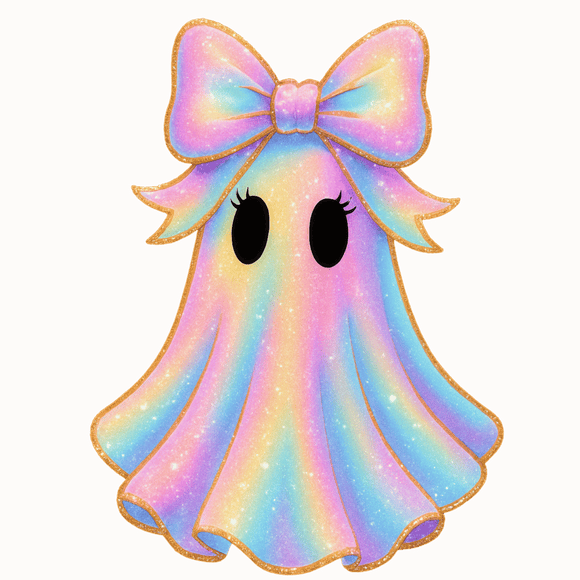 Iridescent Glitter Ghost